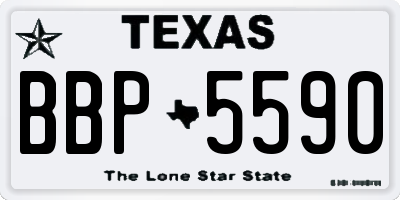 TX license plate BBP5590