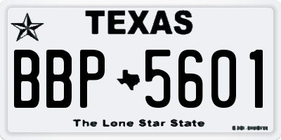 TX license plate BBP5601