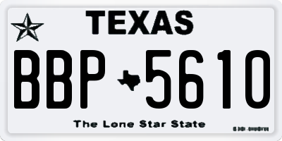 TX license plate BBP5610
