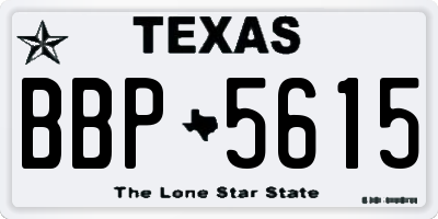 TX license plate BBP5615