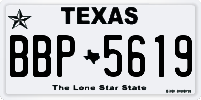 TX license plate BBP5619