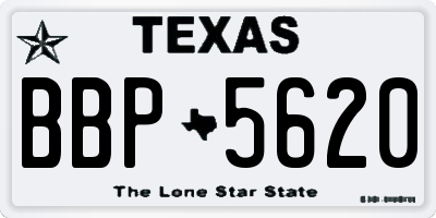 TX license plate BBP5620