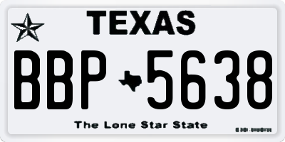 TX license plate BBP5638
