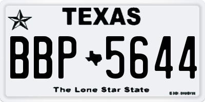 TX license plate BBP5644