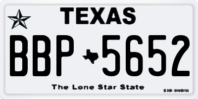 TX license plate BBP5652