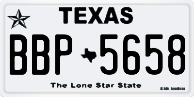 TX license plate BBP5658