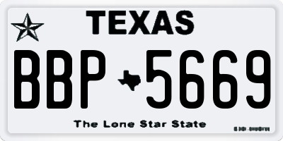 TX license plate BBP5669