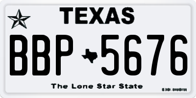 TX license plate BBP5676