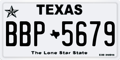 TX license plate BBP5679
