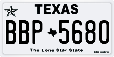 TX license plate BBP5680