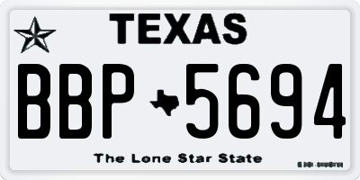 TX license plate BBP5694