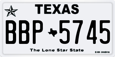 TX license plate BBP5745