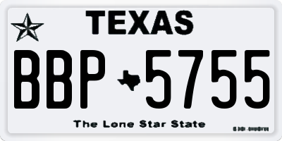 TX license plate BBP5755