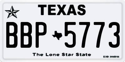 TX license plate BBP5773