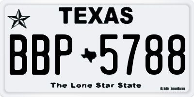TX license plate BBP5788