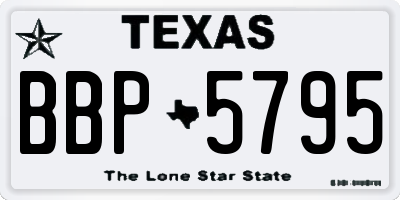 TX license plate BBP5795