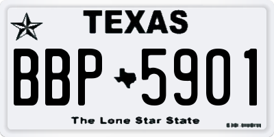 TX license plate BBP5901