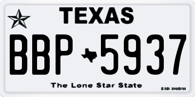 TX license plate BBP5937