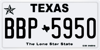 TX license plate BBP5950