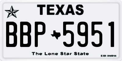 TX license plate BBP5951