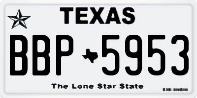 TX license plate BBP5953