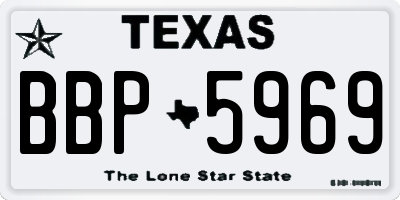 TX license plate BBP5969