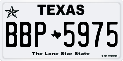TX license plate BBP5975