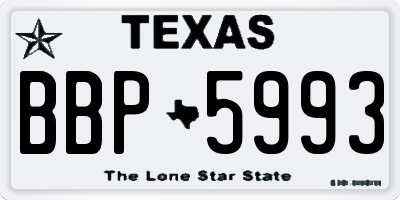 TX license plate BBP5993