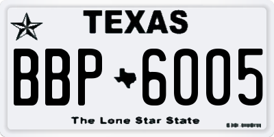 TX license plate BBP6005