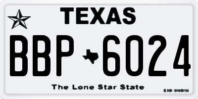 TX license plate BBP6024