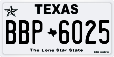 TX license plate BBP6025