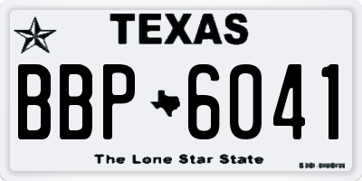 TX license plate BBP6041