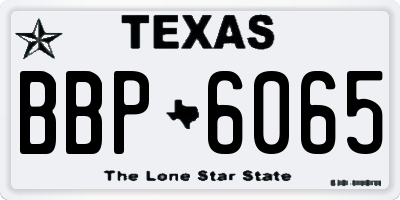 TX license plate BBP6065