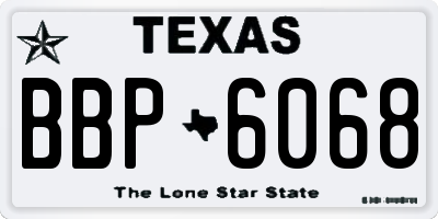 TX license plate BBP6068