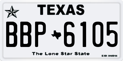 TX license plate BBP6105