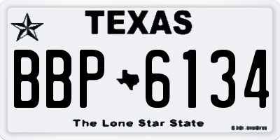 TX license plate BBP6134