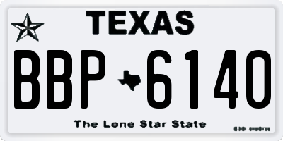 TX license plate BBP6140