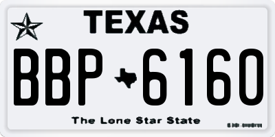 TX license plate BBP6160