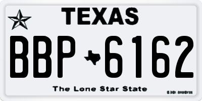 TX license plate BBP6162