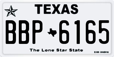 TX license plate BBP6165