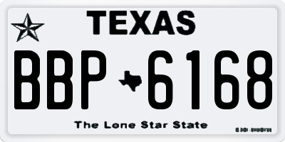 TX license plate BBP6168