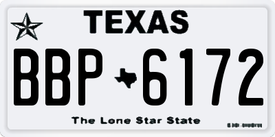 TX license plate BBP6172