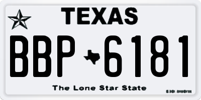 TX license plate BBP6181