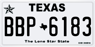 TX license plate BBP6183