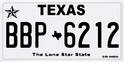 TX license plate BBP6212