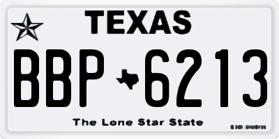 TX license plate BBP6213
