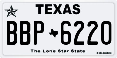 TX license plate BBP6220