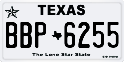 TX license plate BBP6255