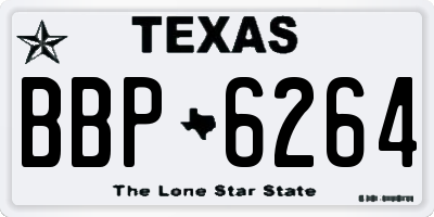 TX license plate BBP6264