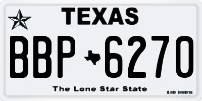 TX license plate BBP6270